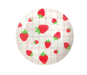 Porter Ranch Strawberry Plaid Plate