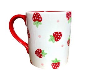 Porter Ranch Strawberry Dot Mug