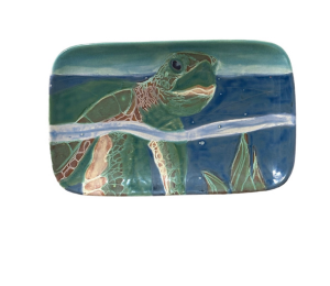 Porter Ranch Swimming Turtle Plate