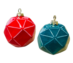 Porter Ranch Jewel Toned Faceted Ornament