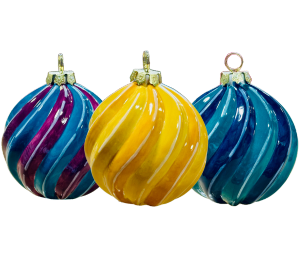 Porter Ranch Jewel Toned Spiral Ornament